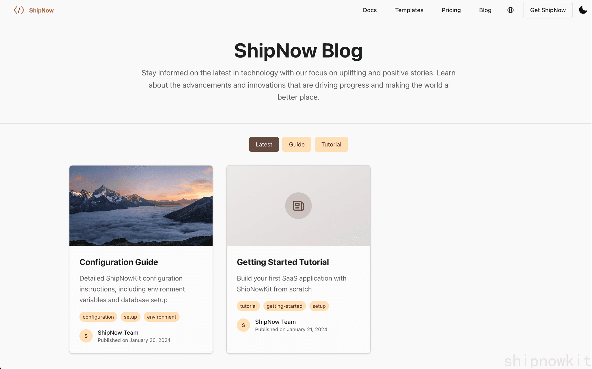 Next.js MDX blog list page for SaaS content marketing